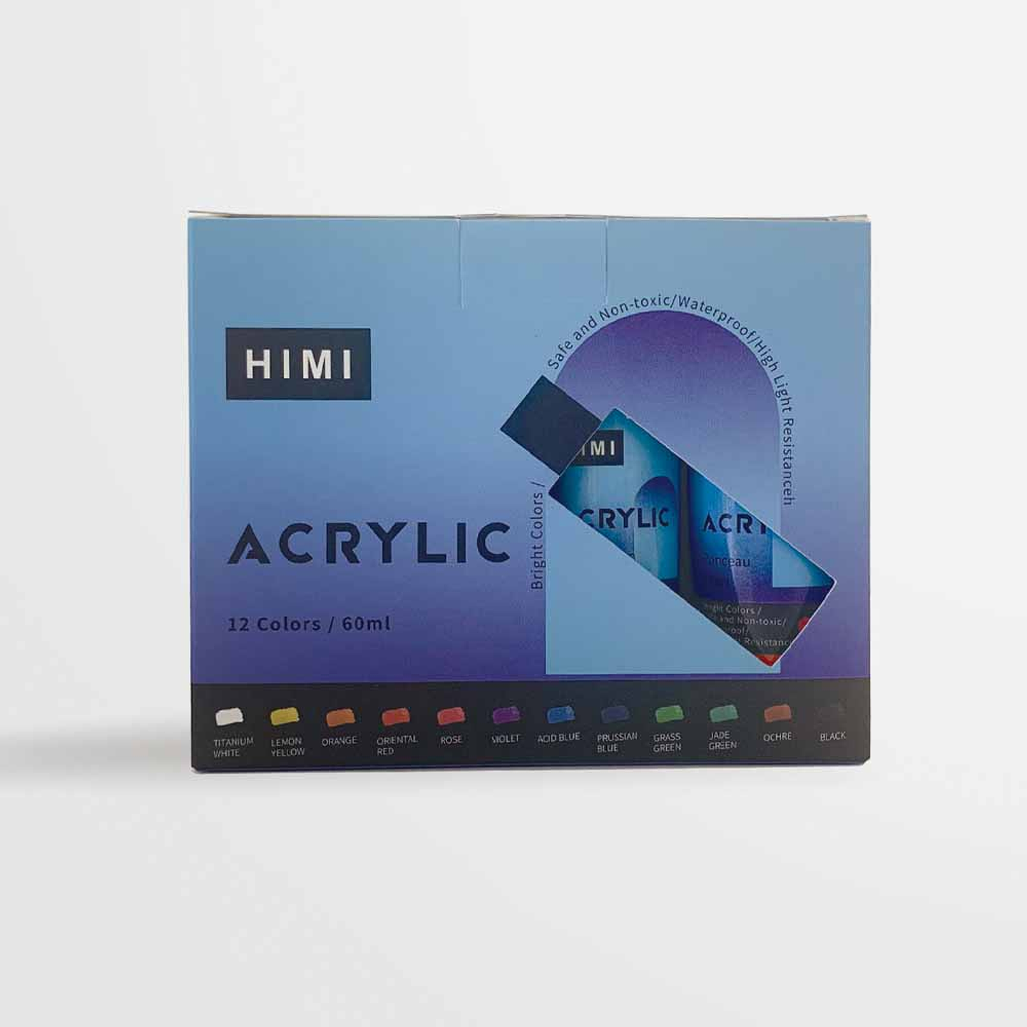 HIMI SET DE PINTURAS ACRÍLICAS 12 COLORES / 60 ML  7