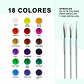 HIMI SET GOUACHE 18 COLORES / 30GR + PINCELES (ESTUCHE VERDE) - Miniatura 4