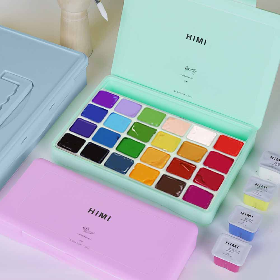 HIMI SET GOUACHE 24 COLORES / 30GR (NO INCLUYE PINCELES) 4