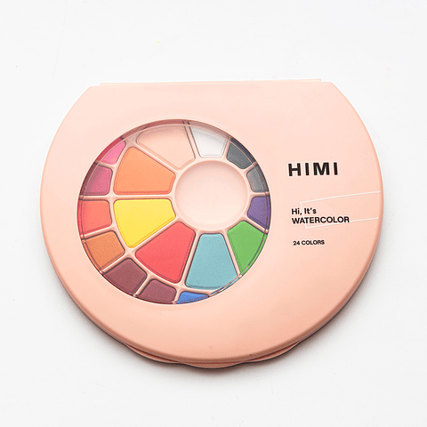HIMI SET PINTURA SOLIDA 24 COLORES (ESTUCHE ROSADO)