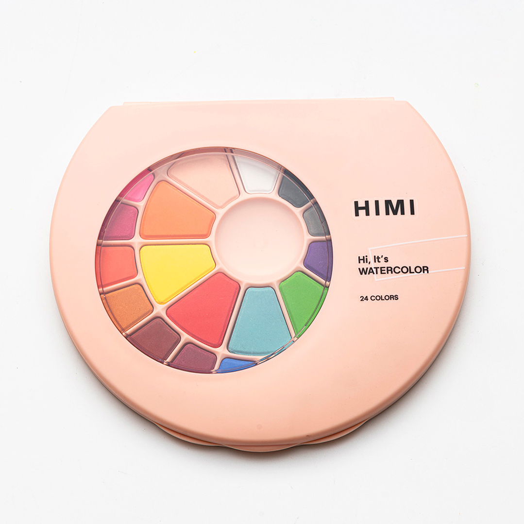 HIMI SET PINTURA SOLIDA 24 COLORES (ESTUCHE ROSADO) 2