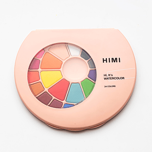 HIMI SET PINTURA SOLIDA 24 COLORES (ESTUCHE ROSADO)