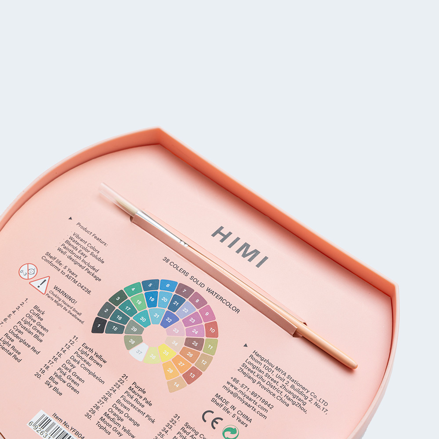 HIMI SET PINTURA SOLIDA 24 COLORES (ESTUCHE ROSADO) 4