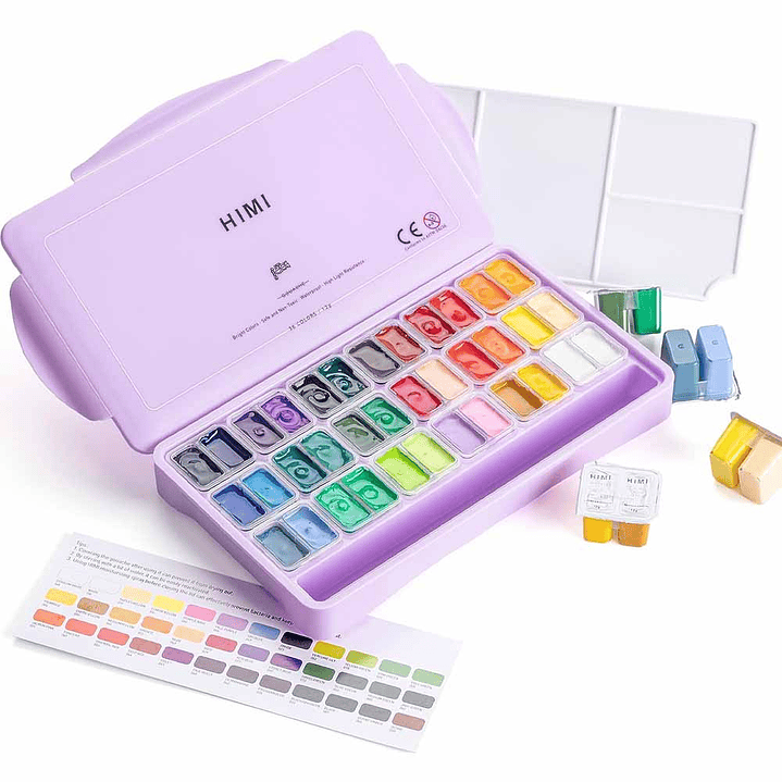 HIMI SET GOUACHE 36 COLORES / 12GR  1