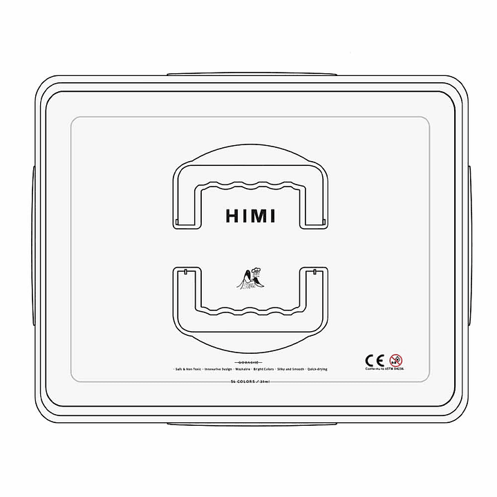 HIMI SET GOUACHE 56 COLORES / 30GR (ESTUCHE BLANCO)  3