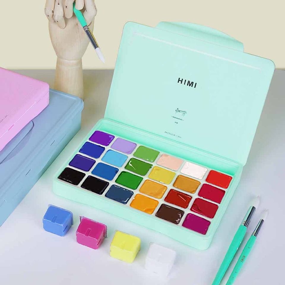 HIMI SET GOUACHE 24 COLORES / 30GR (NO INCLUYE PINCELES) 7