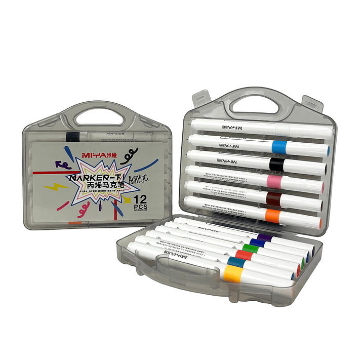 MIYA SET ACRILICOS 12 COLORES 3