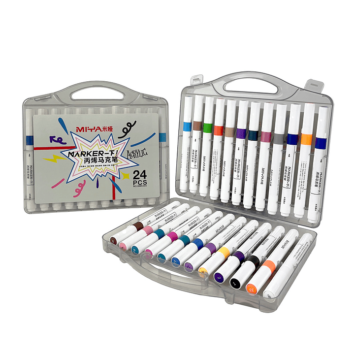 MIYA SET ACRILICOS 24 COLORES 1