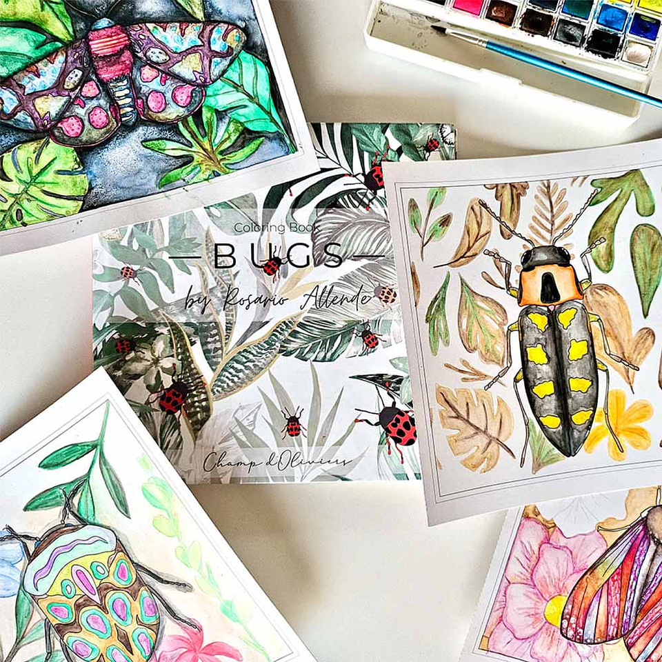 LIBRO COLORING BOOK BUGS ROSARIO ALLENDE 2