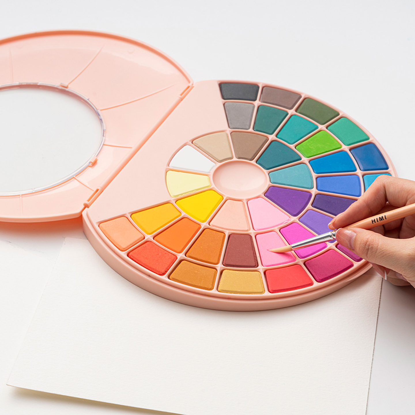 HIMI SET PINTURA SOLIDA 24 COLORES (ESTUCHE ROSADO) 7