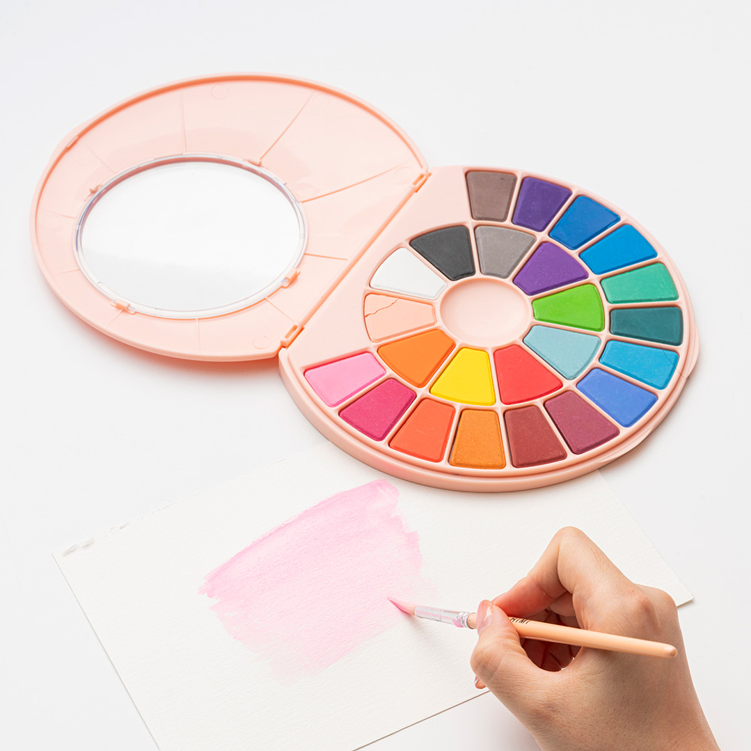 HIMI SET PINTURA SOLIDA 24 COLORES (ESTUCHE ROSADO) 9