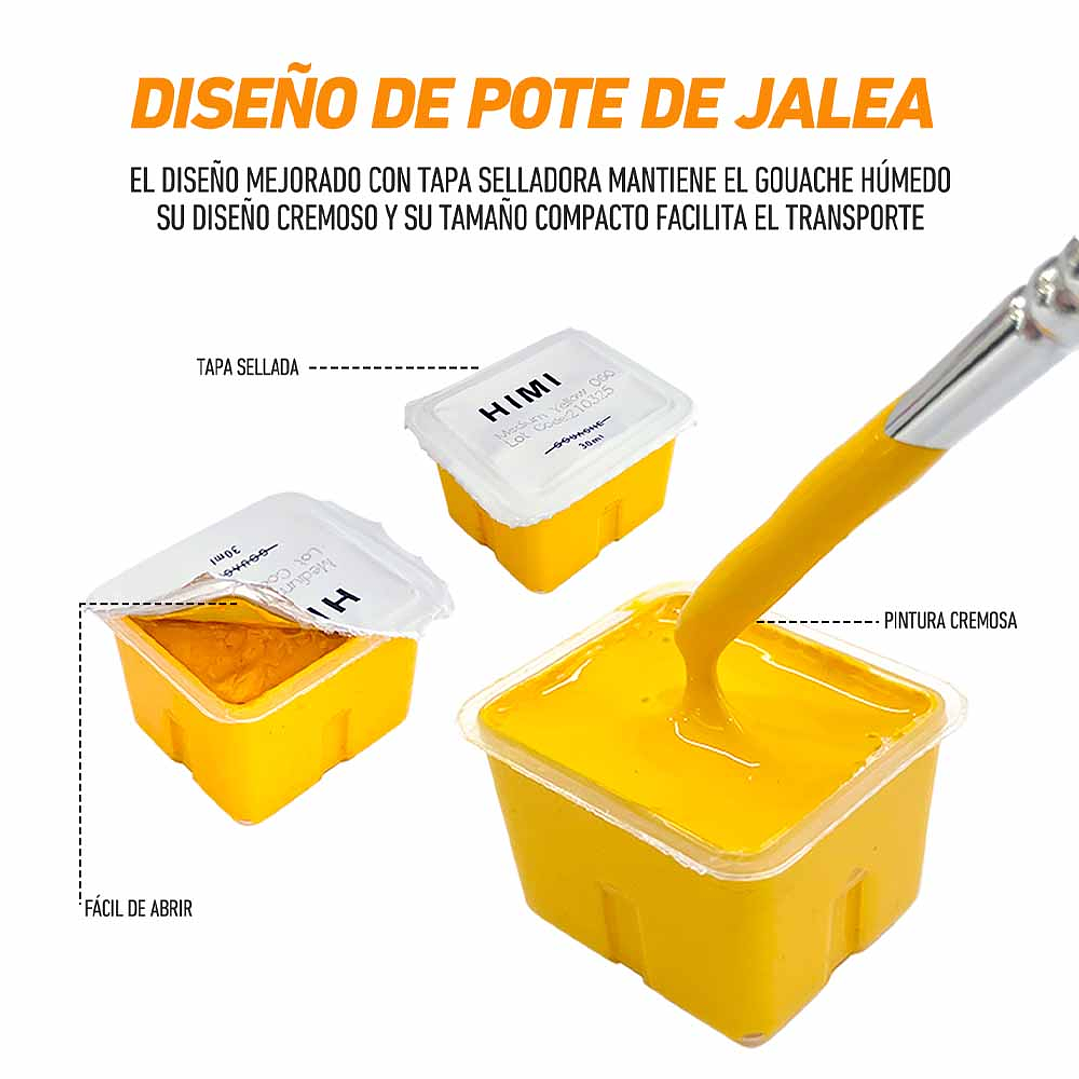 HIMI SET GOUACHE 56 COLORES / 30GR (ESTUCHE BLANCO)  10