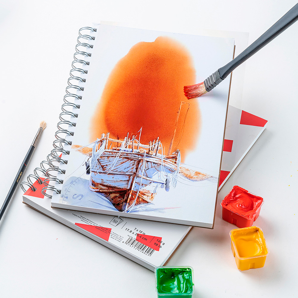 HIMI BLOCK GOUACHE DE 50 PÁGINAS 160 GRS 17.8CM * 25.4CM  1