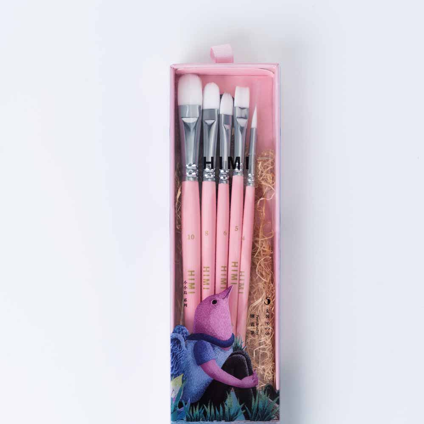HIMI LITTLE BIRD SET DE 5 PINCELES PINK  3
