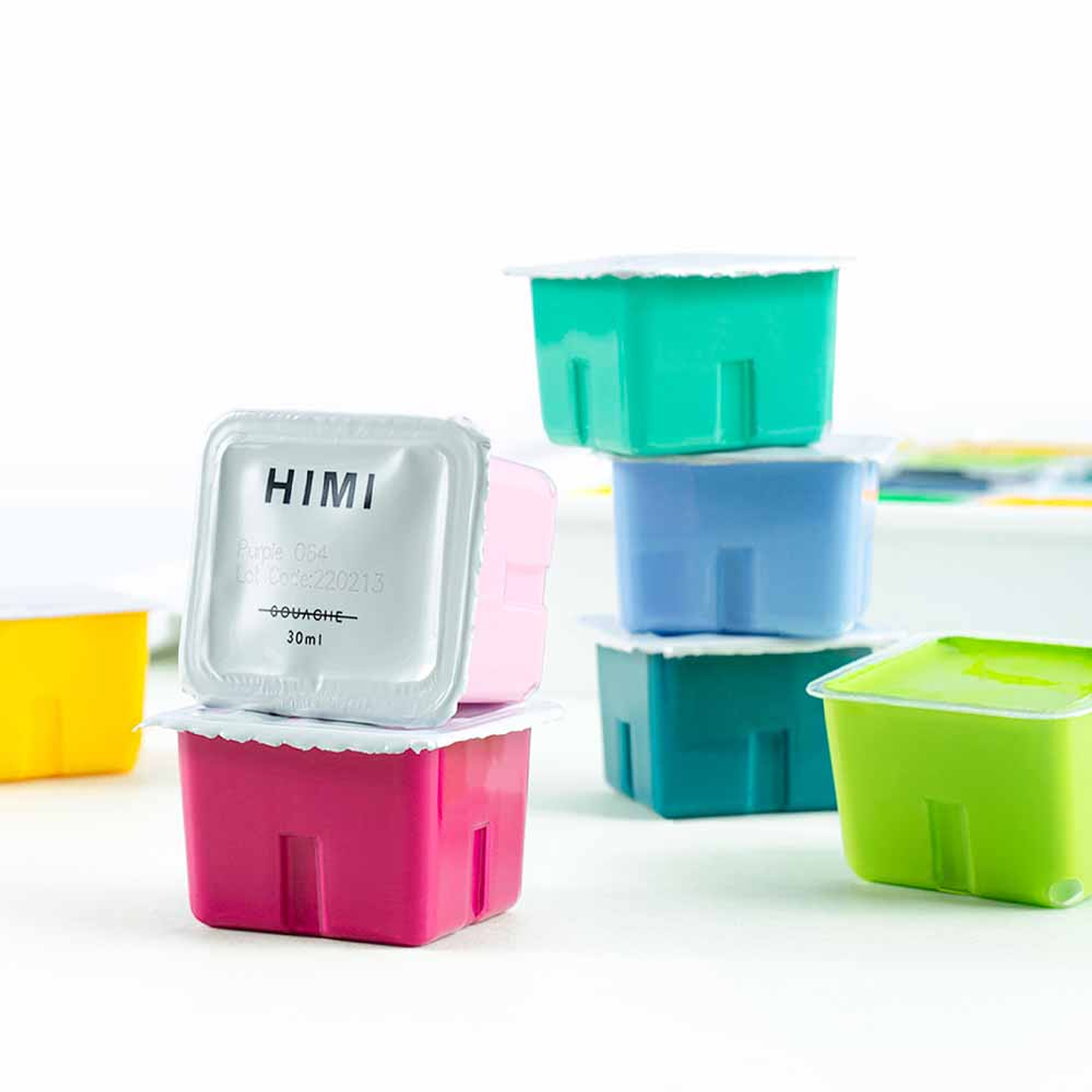 HIMI SET GOUACHE 56 COLORES / 30GR (ESTUCHE BLANCO)  12