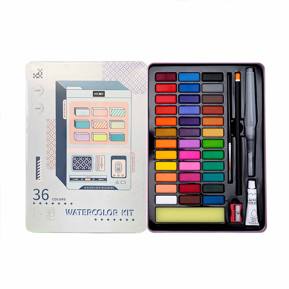 HIMI KIT DE ACUARELA 36 COLORES  4