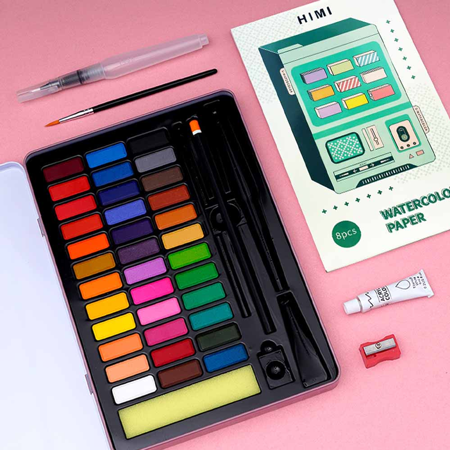 HIMI KIT DE ACUARELA 36 COLORES  6