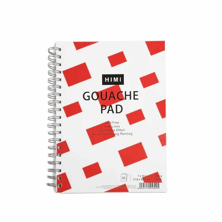 HIMI GOUACHE BLOCK DE 50 PÁGINAS, 160 GRS, 17.8CM * 25.4CM 2