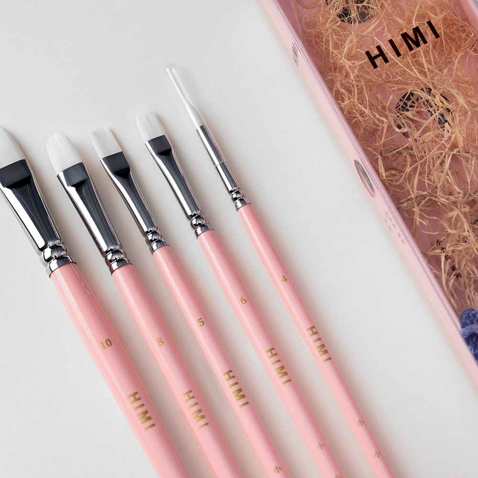 HIMI LITTLE BIRD SET DE 5 PINCELES PINK  6