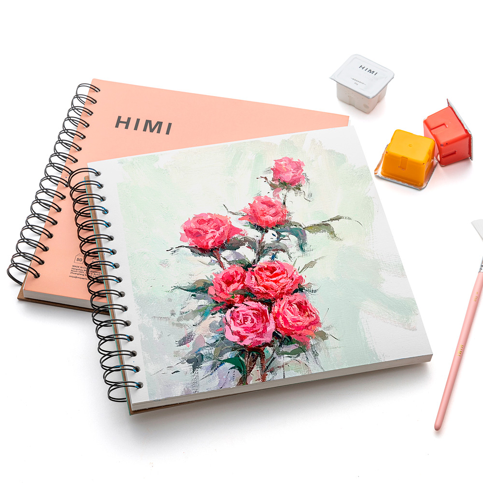 HIMI CUADERNO 8.5IN GOUCHE PAD 21.6*21.6CM-50PCS ROSADO-160G 1