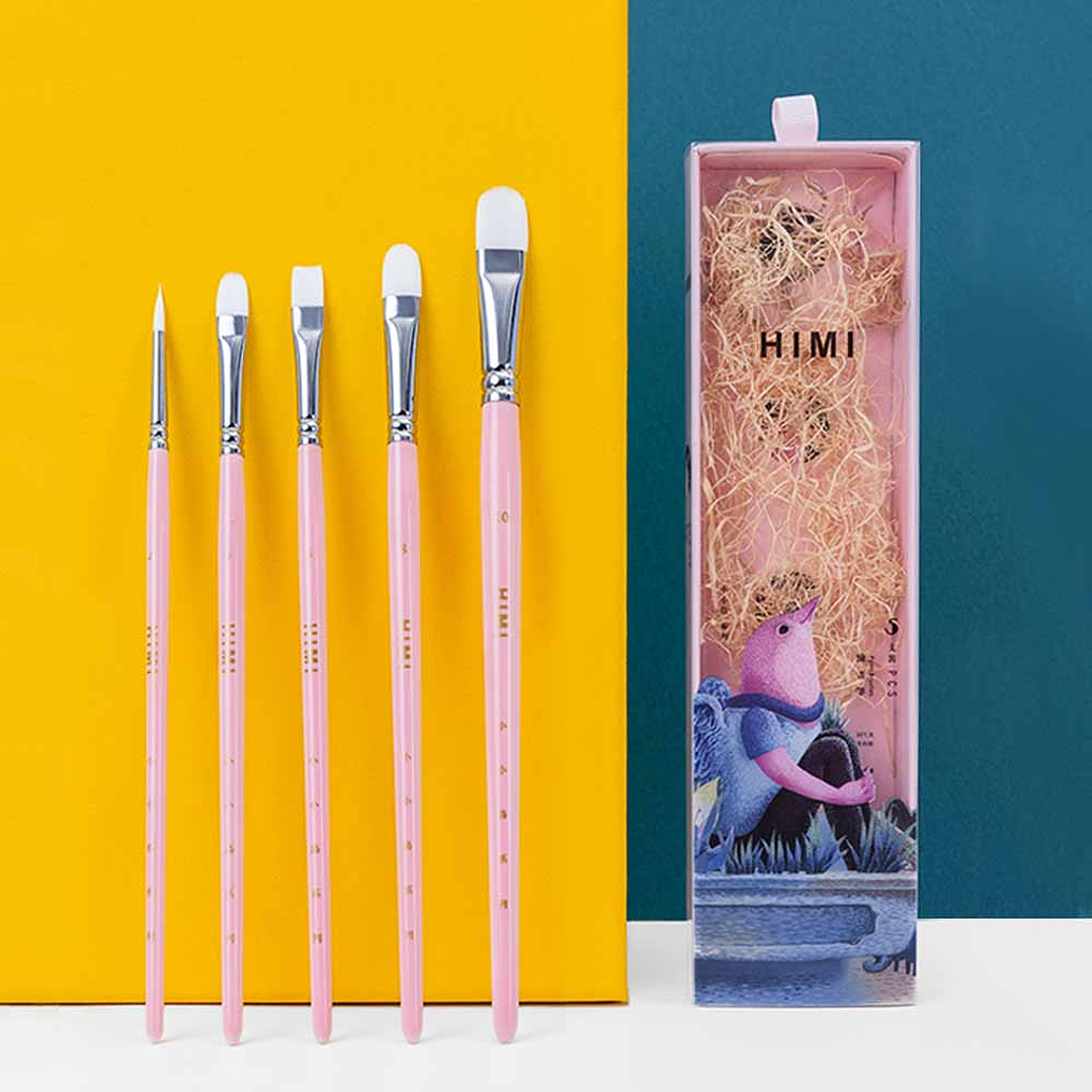 HIMI LITTLE BIRD SET DE 5 PINCELES PINK  7