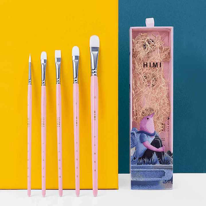 HIMI LITTLE BIRD SET DE 5 PINCELES PINK  7