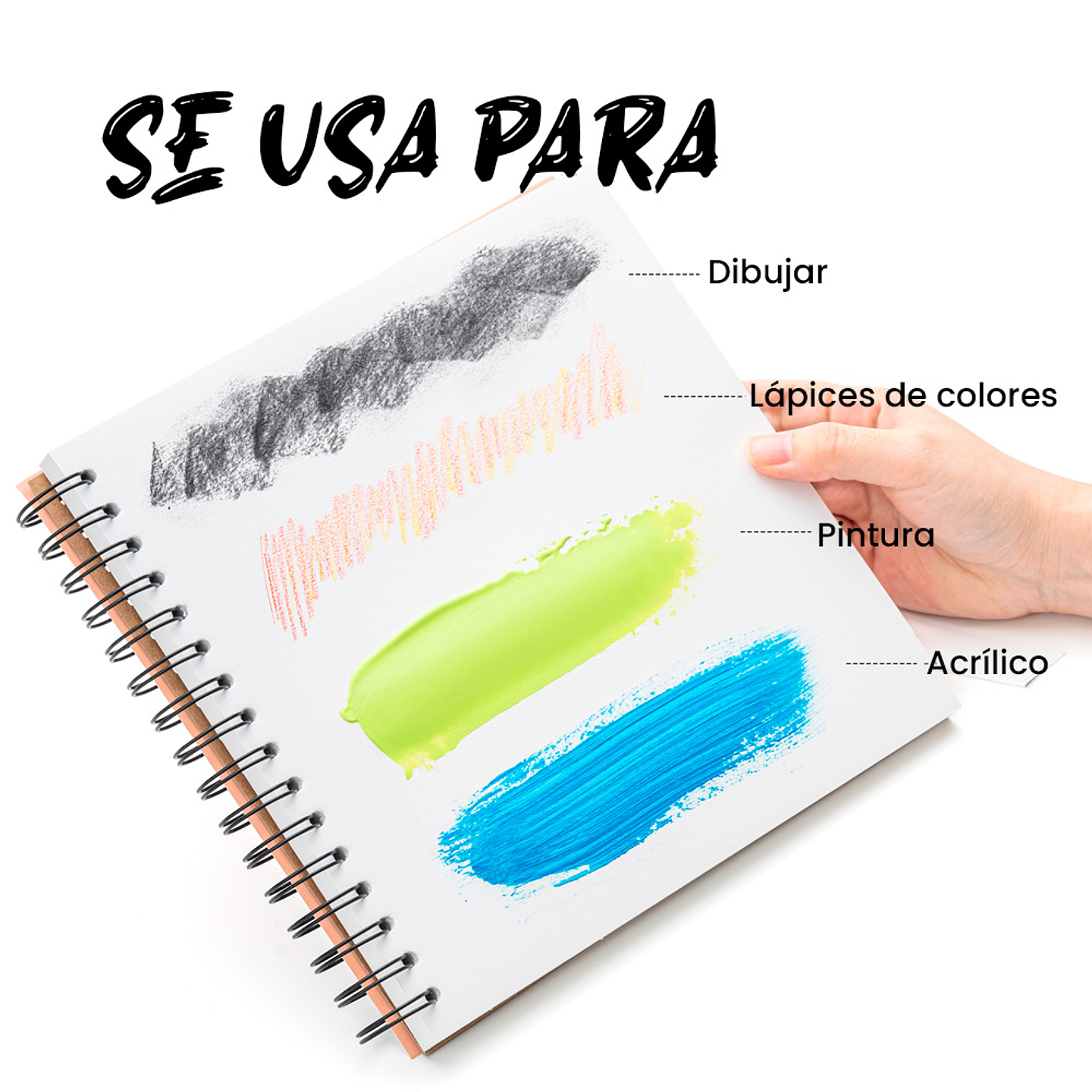 HIMI CUADERNO 8.5IN GOUCHE PAD 21.6*21.6CM-50PCS ROSADO-160G 3