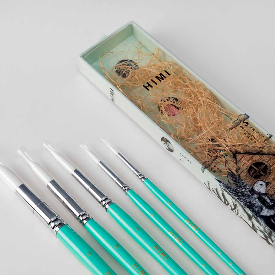 HIMI LITTLE BIRD SET DE 5 PINCELES ACUARELA  4