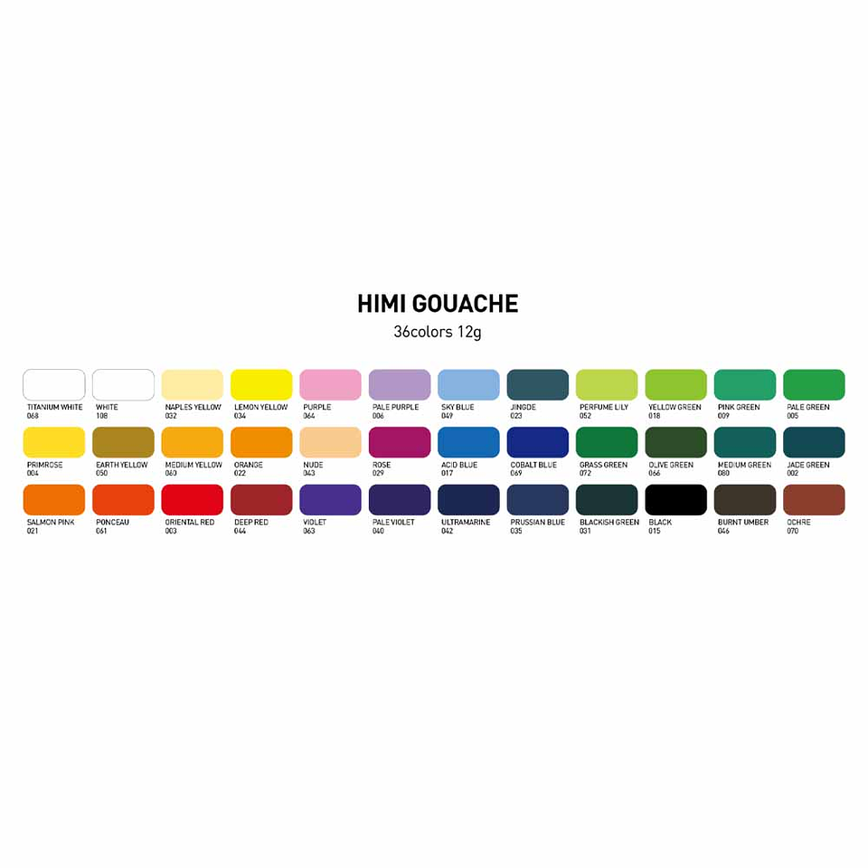 HIMI SET GOUACHE 48 COLORES / 12GR  12