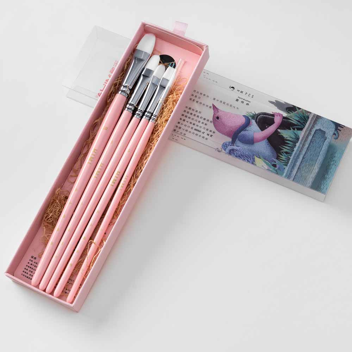 HIMI LITTLE BIRD SET DE 5 PINCELES PINK  8