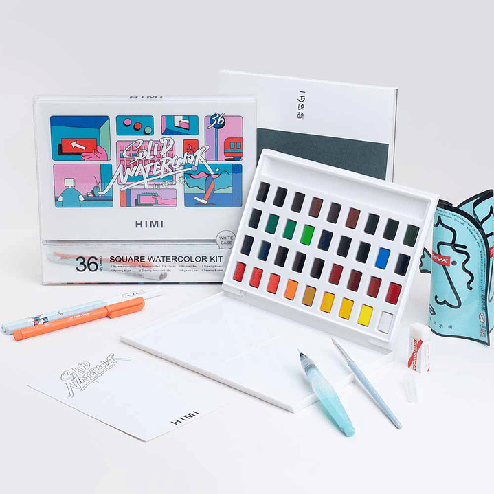 HIMI SET DE ACUARELA 36 COLORES  12
