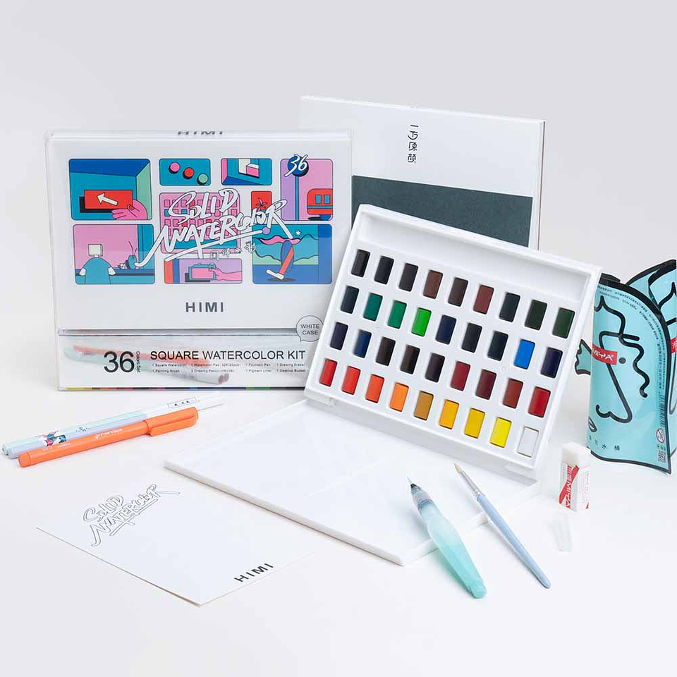 HIMI SET DE ACUARELA 36 COLORES  12