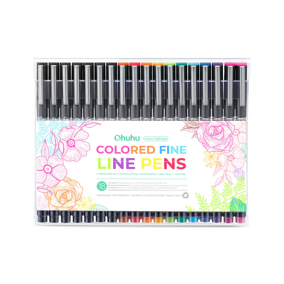 OHUHU HANA HIGHWAY FINELINER BOLÍGRAFOS DE DIBUJO 1