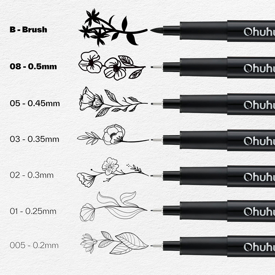 OHUHU HANA HIGHWAY FINELINER BOLÍGRAFOS DE DIBUJO 3