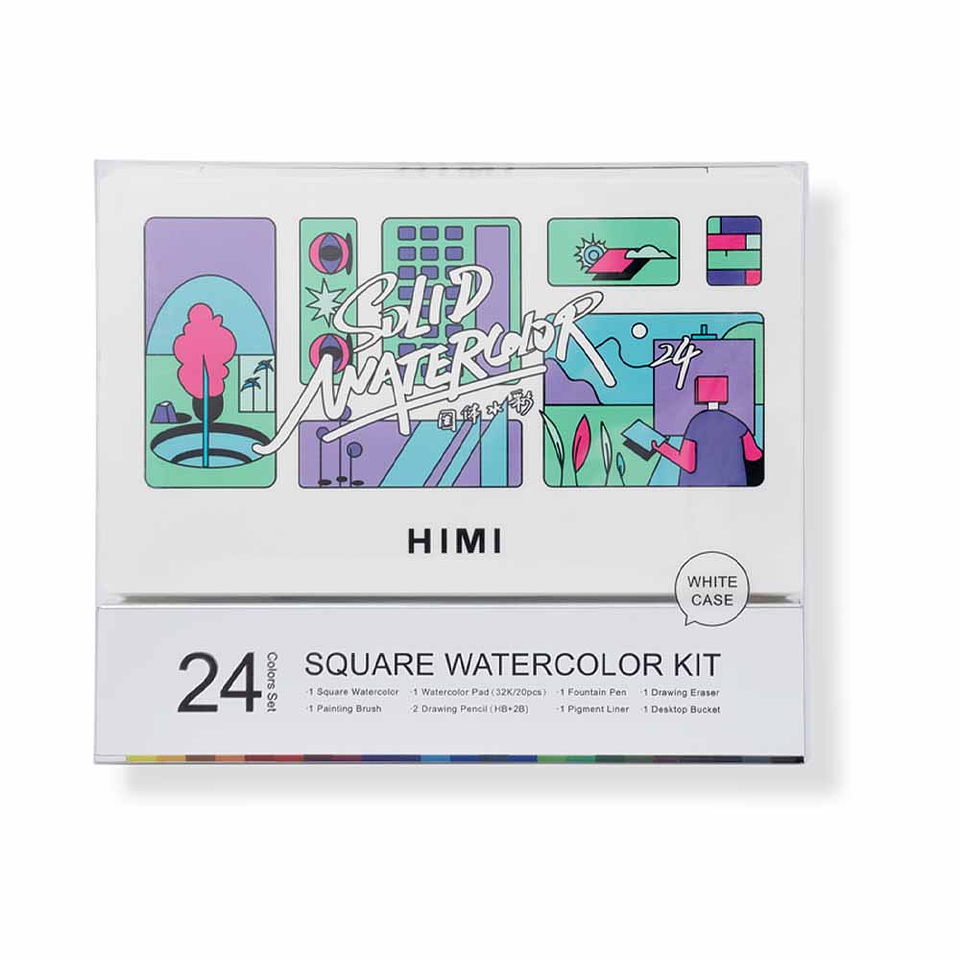 HIMI SET DE ACUARELA 24 COLORES  12