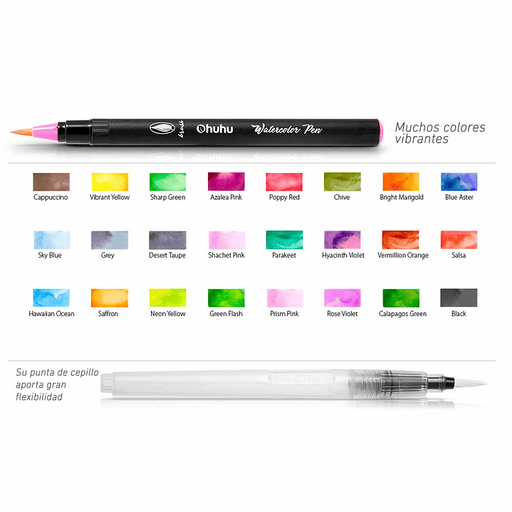 OHUHU 24 MARCADORES DE PINCEL ACUARELABLES  3