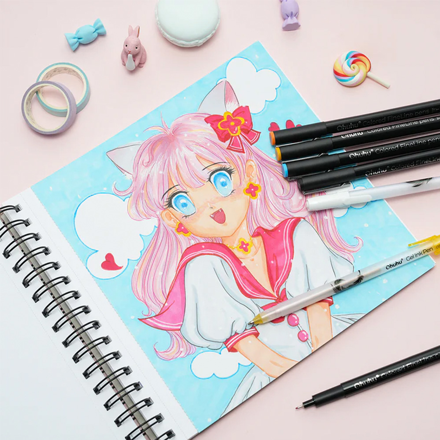 OHUHU HANA HIGHWAY FINELINER BOLÍGRAFOS DE DIBUJO 6