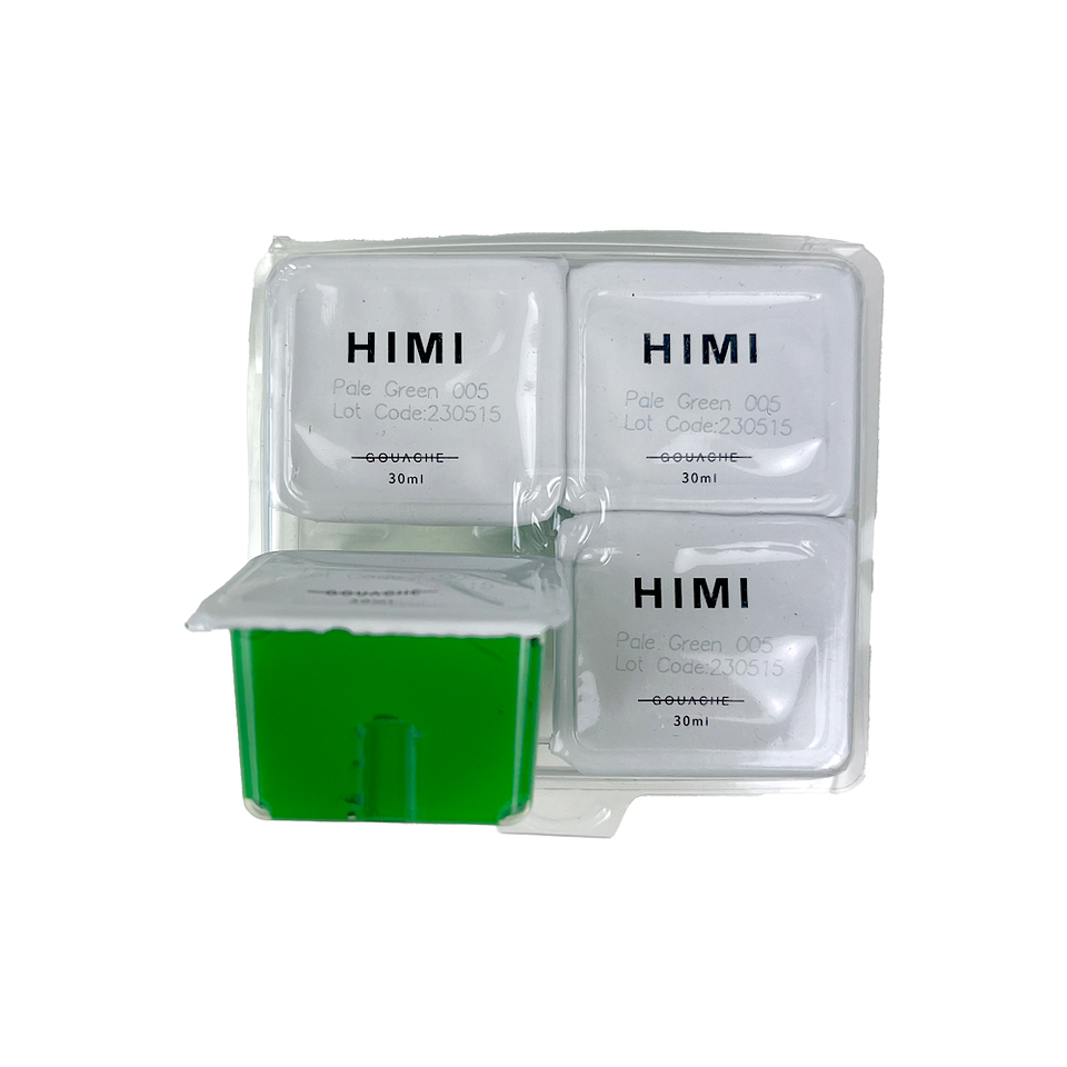 PALE GREEN 005 Recambio de Pintura Gouache Miya Himi de 30 ml 4 unidades 2