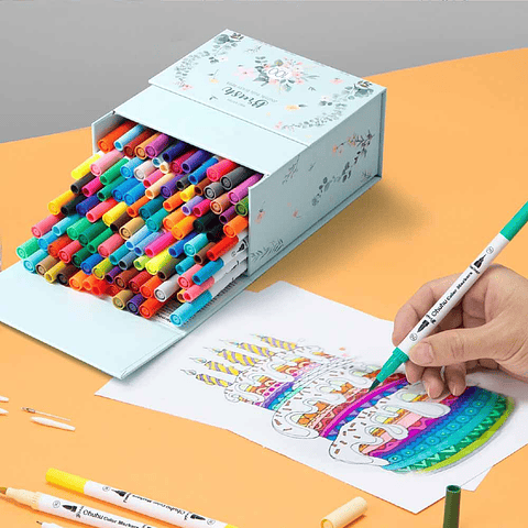 OHUHU MAUI 100 MARCADORES A BASE DE AGUA PINCEL&FINELINER