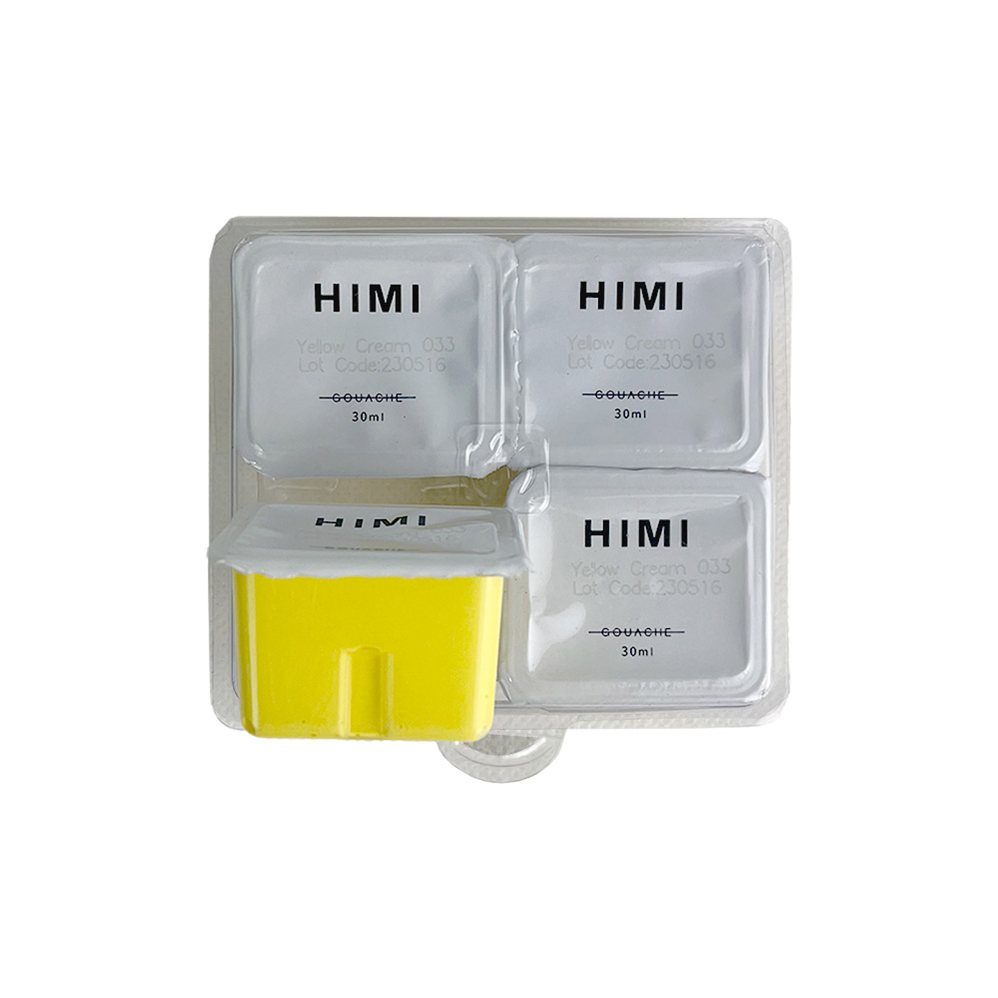 YELLOW CREAM 033 Recambio de Pintura Gouache Miya Himi de 30 ml 4 unidades 2