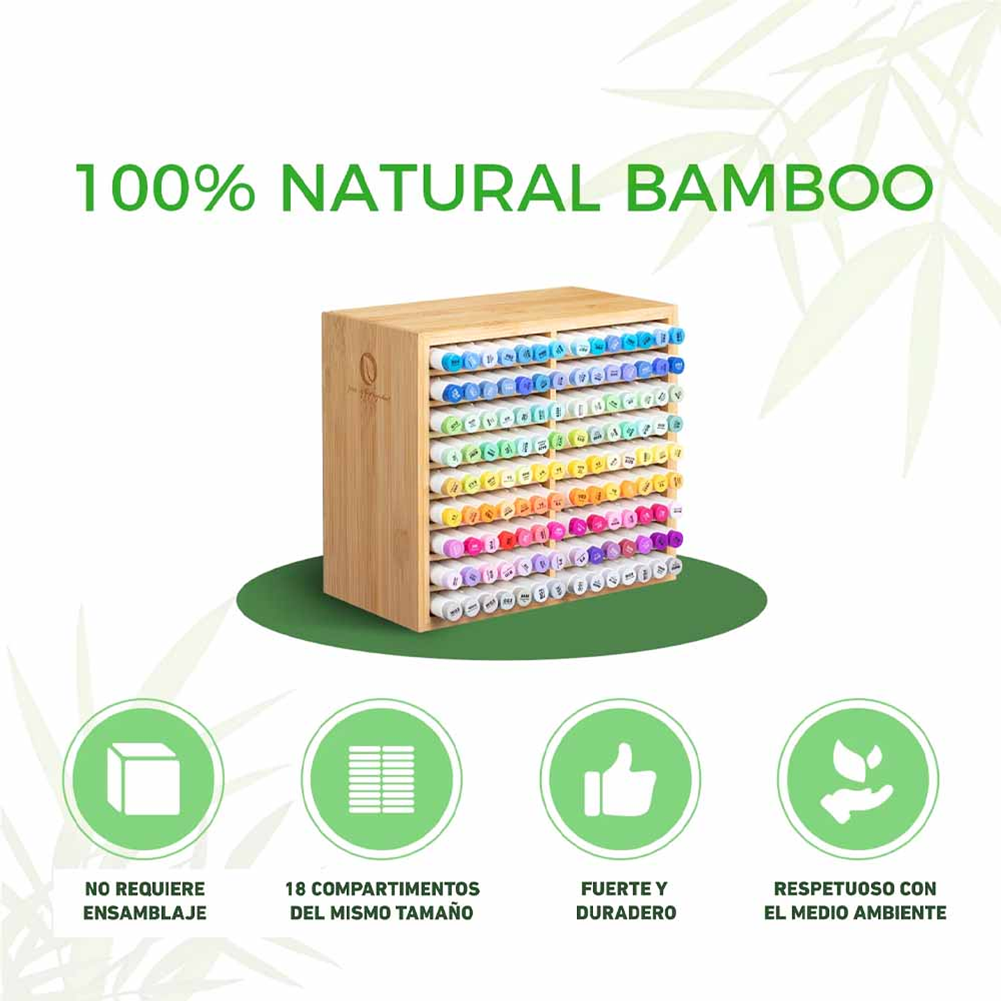 OHUHU ORGANIZADOR DE MARCADORES DE BAMBÚ 3