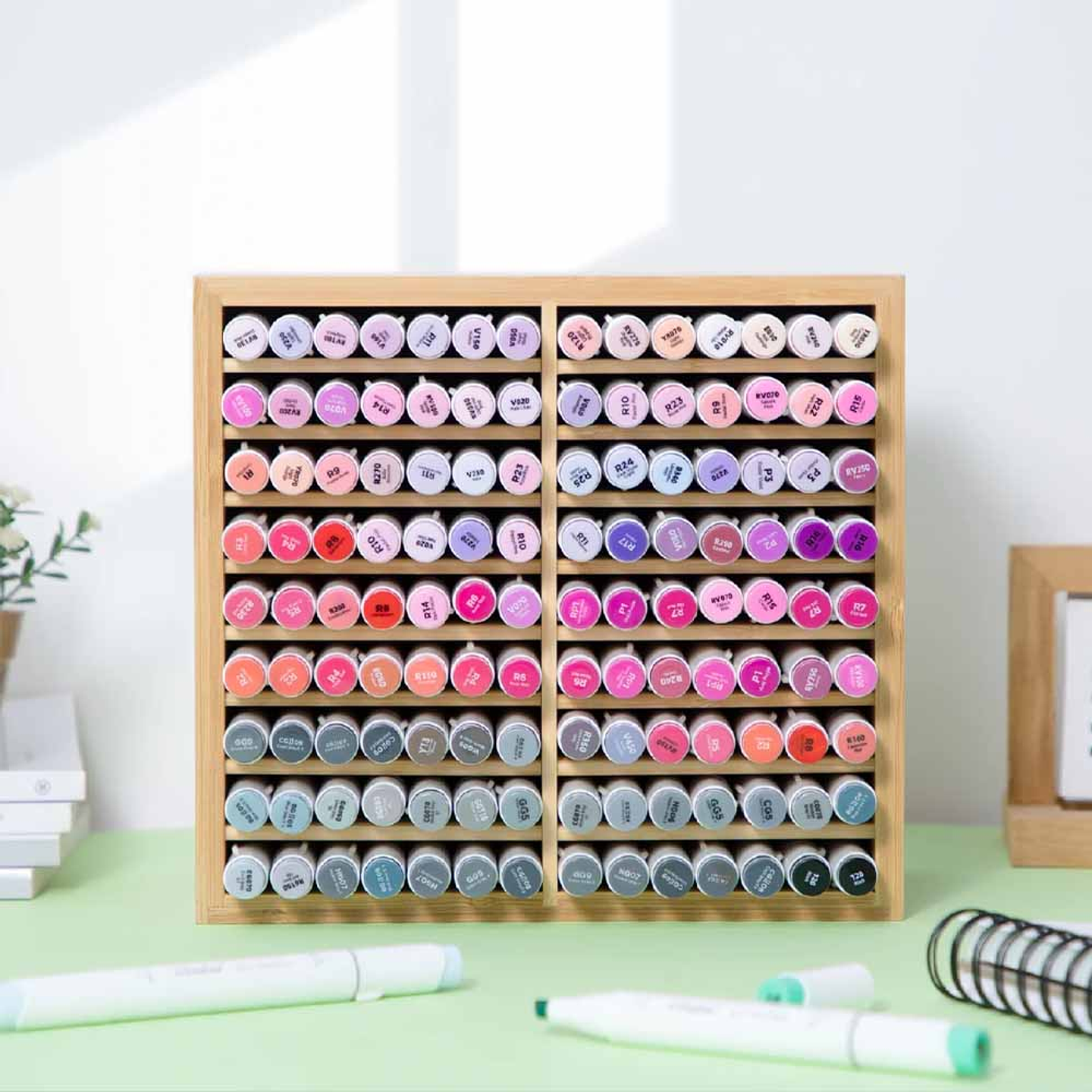 OHUHU ORGANIZADOR DE MARCADORES DE BAMBÚ 7