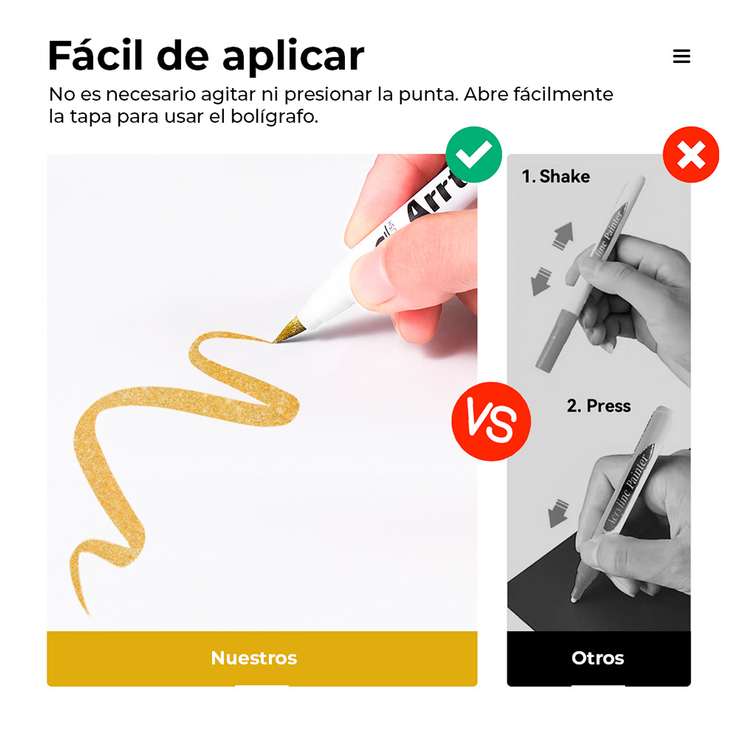 ARRTX 10 MARCADORES DE PINTURA ACRÍLICA PUNTA DE PINCEL 2