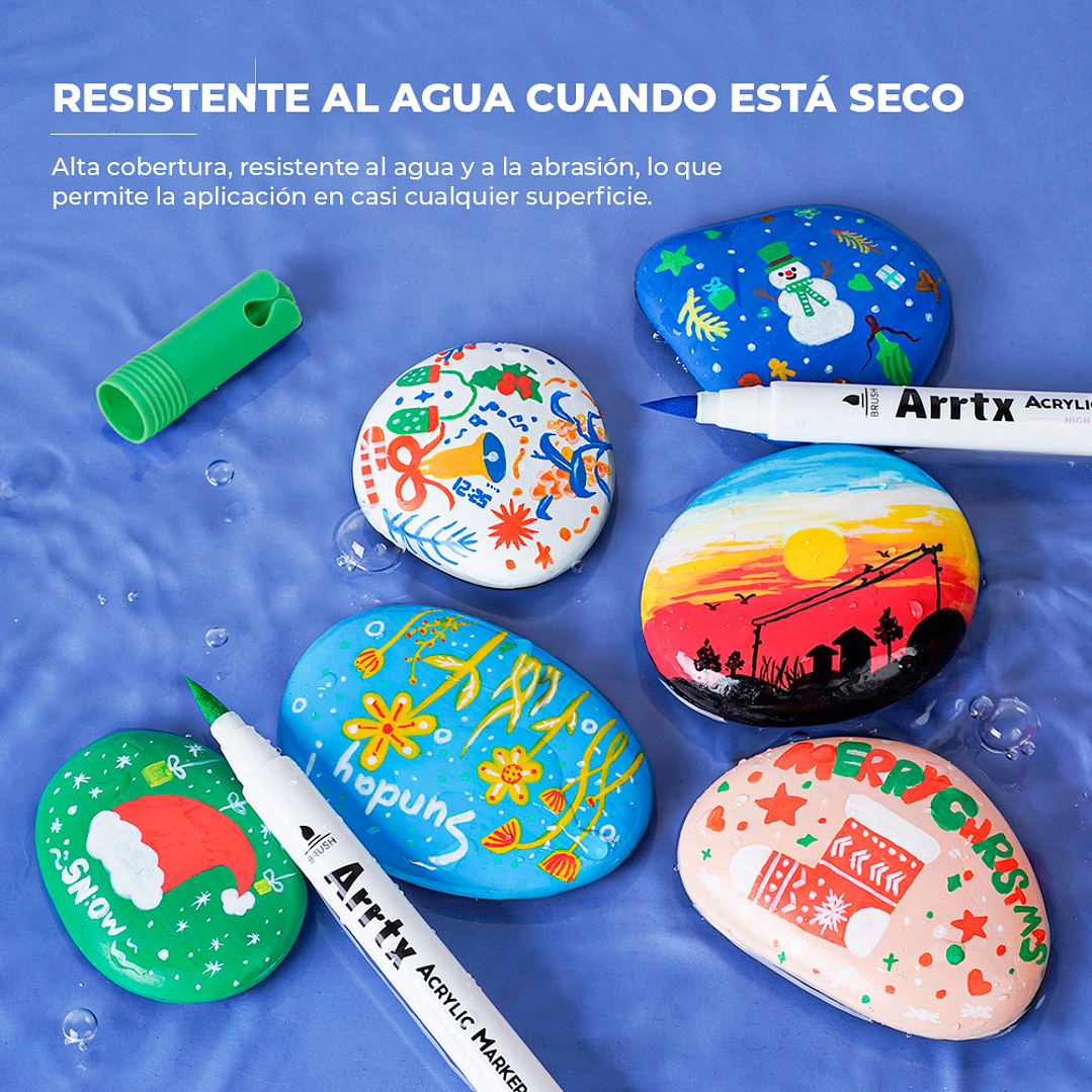 ARRTX MARCADORES ACRÍLICOS DE 30 COLORES 30B 3