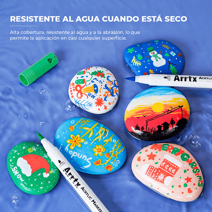 ARRTX MARCADORES ACRÍLICOS DE 30 COLORES 30B 3