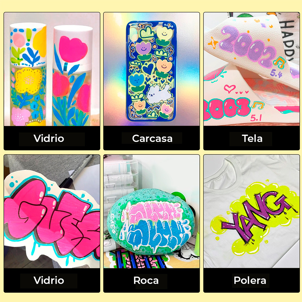 ARRTX 12 MARCADORES ACRÍLICOS JUMBO (PUNTAS ANCHAS DE 10 MM) 4