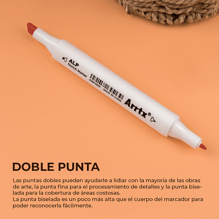 ARRTX 40 MARCADORES BASE DE ALCOHOL DOBLE PUNTA 3