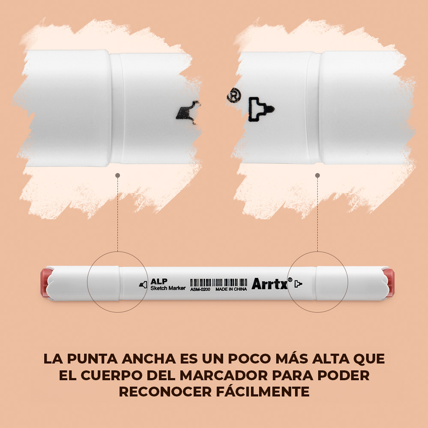 ARRTX 40 MARCADORES BASE DE ALCOHOL DOBLE PUNTA 4