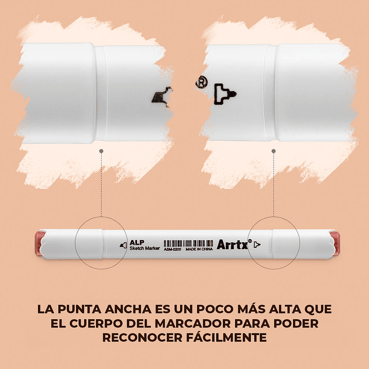 ARRTX 40 MARCADORES BASE DE ALCOHOL DOBLE PUNTA 4