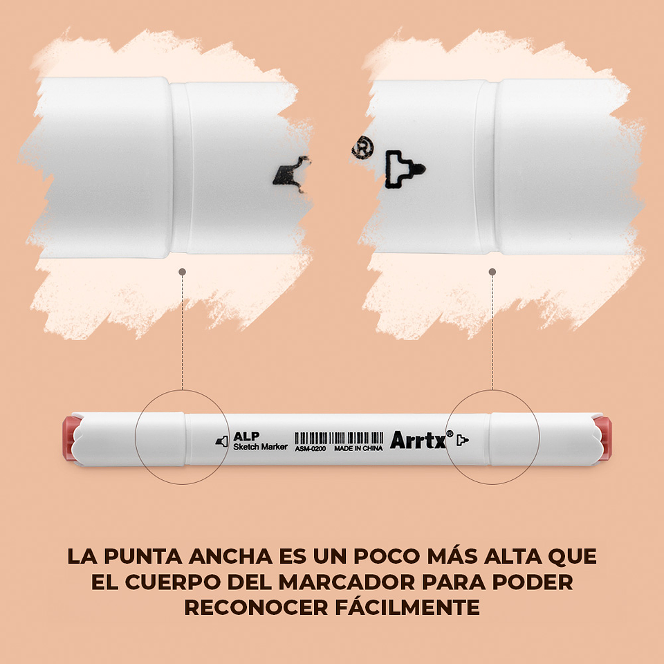 ARRTX 40 MARCADORES BASE DE ALCOHOL DOBLE PUNTA 4